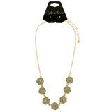 Mi Amore Adjustable Fashion-Necklace White/Gold-Tone