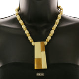 Mi Amore Adjustable Pendant-Necklace White/Gold-Tone