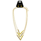 Mi Amore Adjustable Necklace-Earring-Set Gold-Tone/Yellow