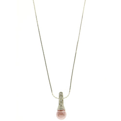 Mi Amore Pendant-Necklace Silver-Tone/Peach