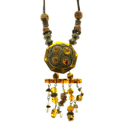 Mi Amore Adjustable Statement-Necklace Multicolor/Copper-Tone