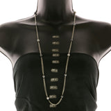 Mi Amore Long-Necklace Gray/Silver-Tone