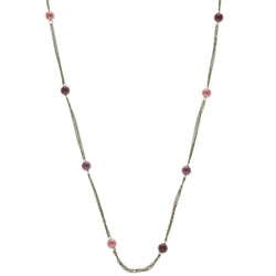 Mi Amore Long-Necklace Purple/Copper-Tone