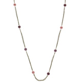 Mi Amore Long-Necklace Purple/Copper-Tone