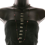 Mi Amore Long-Necklace Purple/Copper-Tone