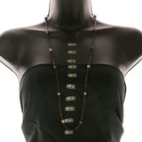 Mi Amore Long-Necklace Brown/Copper-Tone