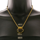Mi Amore Heart Pendant-Necklace Gold-Tone/Brown