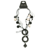 Mi Amore Adjustable Statement-Necklace Black/Brown