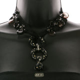 Mi Amore Adjustable Statement-Necklace Black/Brown