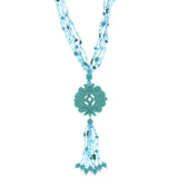 Mi Amore Adjustable Statement-Necklace Blue/Silver-Tone