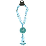 Mi Amore Adjustable Statement-Necklace Blue/Silver-Tone