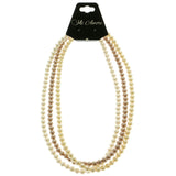 Mi Amore Layered-Necklace White/Brown