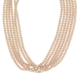 Mi Amore Adjustable Choker-Necklace Pink/Gold-Tone