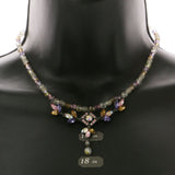 Mi Amore Adjustable Bead-Necklace Multicolor/Dark-Silver-Tone