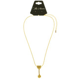 Mi Amore Heart Adjustable Pendant-Necklace Gold-Tone
