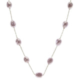 Mi Amore Adjustable Fashion-Necklace Purple/Silver-Tone