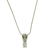 Mi Amore Pendant-Necklace Silver-Tone