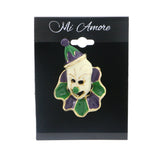 Clown Brooch-Pin Gold-Tone & Multi Colored #LQP1022