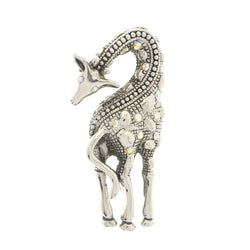 Griaffe Brooch-Pin With Crystal Accents Silver-Tone & Multi Colored #LQP1044