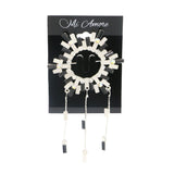 Silver-Tone & Multi Colored Metal Brooch-Pin With Crystal Accents #LQP1052