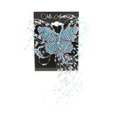 Butterfly Brooch-Pin With Bead Accents Silver-Tone & Multi Colored #LQP1068