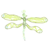 DragonFly Brooch-Pin With Bead Accents  Green Color #LQP1077