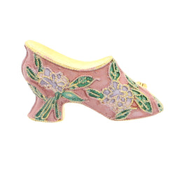 Shoe Brooch-Pin Gold-Tone & Multi Colored #LQP1104