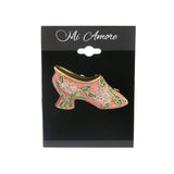 Shoe Brooch-Pin Gold-Tone & Multi Colored #LQP1104