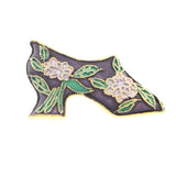 Shoe Brooch-Pin Gold-Tone & Multi Colored #LQP1105