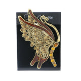 Butterfly Brooch-Pin With Crystal Accents Gold-Tone & Multi Colored #LQP1124