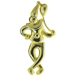 Clown Moves Brooch Pin Gold Color  #LQP114