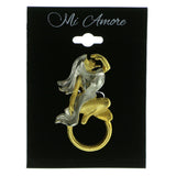 Woman Brooch Pin Gold & Silver Colored #LQP120