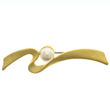 Pearl Brooch-Pin Gold-Tone Color  #LQP1210