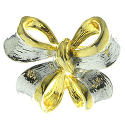 Bow Brooch-Pin Gold & Silver Colored #LQP122