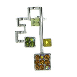 Mi Amore Brooch-Pin Silver-Tone/Multicolor