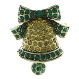 Mi Amore Bell Brooch-Pin Gold-Tone/Multicolor