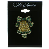 Mi Amore Bell Brooch-Pin Gold-Tone/Multicolor