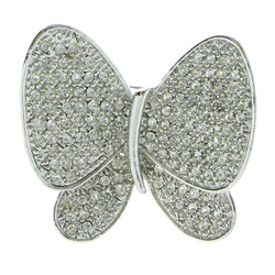 Mi Amore Butterfly Brooch-Pin Silver-Tone