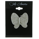 Mi Amore Butterfly Brooch-Pin Silver-Tone