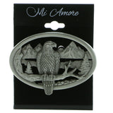 Mi Amore Eagle Brooch-Pin Silver-Tone