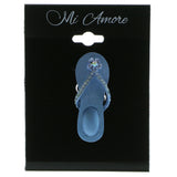 Mi Amore Flip-flop Brooch-Pin Blue