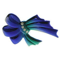 Mi Amore Ribbon Brooch-Pin Blue/Green