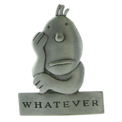 Mi Amore Whatever Brooch-Pin Silver-Tone