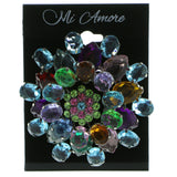 Mi Amore Flower Brooch-Pin Gray/Multicolor