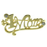 Mi Amore #1 Mom Brooch-Pin Gold-Tone