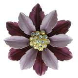 Mi Amore Flower Brooch-Pin Gold-Tone/Pink