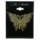 Mi Amore Butterfly Brooch-Pin Gold-Tone/Multicolor