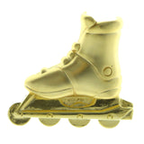 Mi Amore Inline Roller Skate Brooch-Pin Gold-Tone