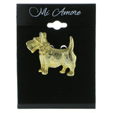 Mi Amore Dog Brooch-Pin Gold-Tone