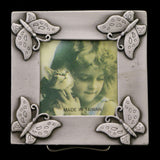 Mi Amore Butterflies Picture-Frame Silver-Tone